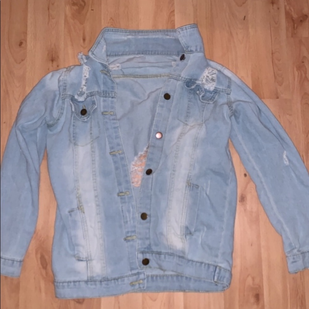Ripped jean jacket